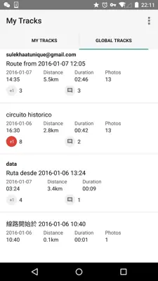 My Tracks android App screenshot 3